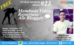 Benner acara "Membuat Video Reportase Ala Blogger" yang membuat saya tertarik bergabung (dok : Nur Terbit)