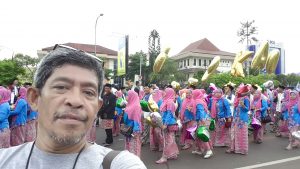Narsis di acara karnaval budaya memperingati HUT Kota Bekasi (foto dok pribadi)