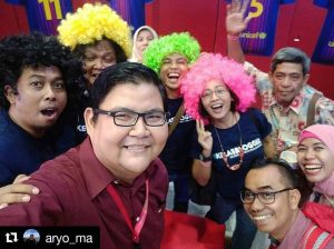 Narsis sebelum peluncuran Oppo terbaru (foto Aryo)