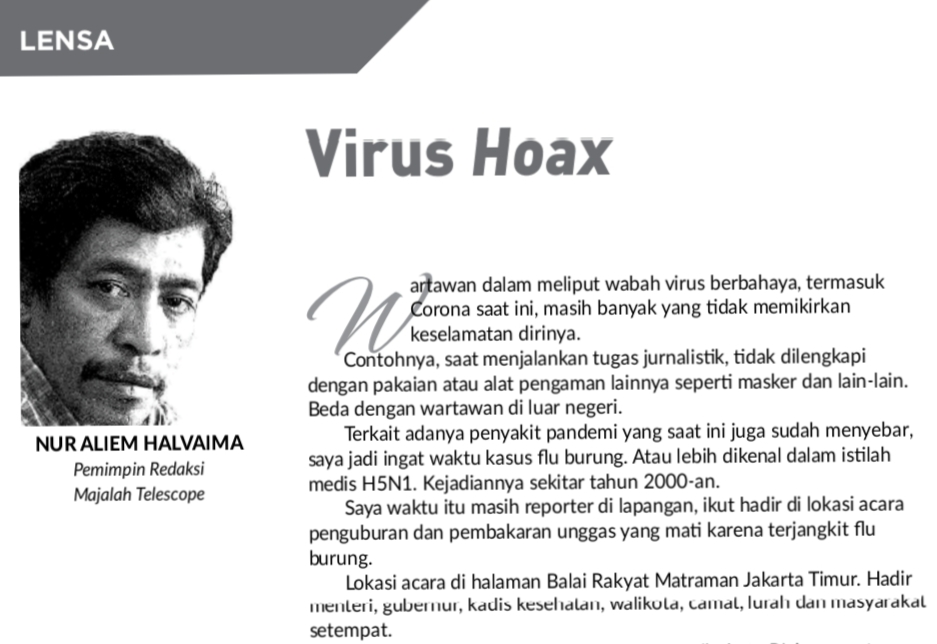 Ada ‘Virus Hoax’ Di Antara Corona (Lensa 2)