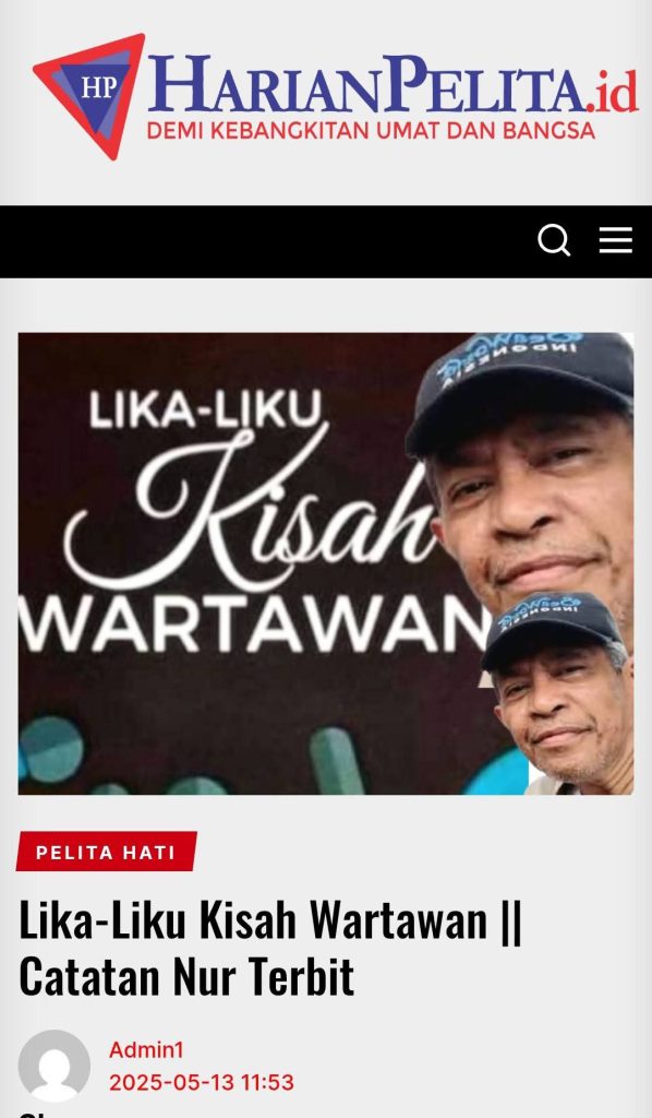 "Lika Liku Kisah Wartawan", judul buku saya diterbitkan PWI Pusat (foto dok Nur Terbit)