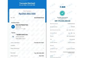 Bukti seolah sudah transfer (foto dok Nur Terbit)