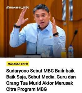 Kepala BGN Sudaryono (foto : Makassar Info)
