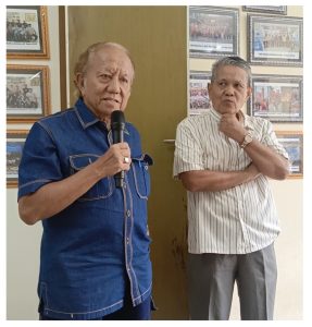 Mas'ud Dohim bersama Thamrin Dahlan (foto : Nur Terbit)