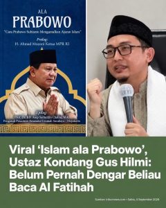 Teks : Testimoni Ustaz Gus Hilmi (foto FB)